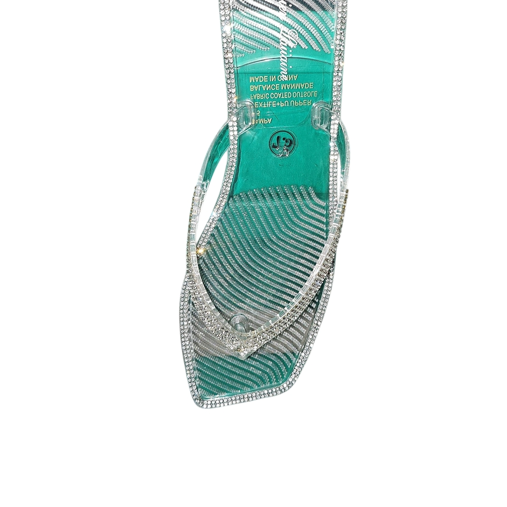 Lauren Lorraine Silver Strappy Thong Sandals